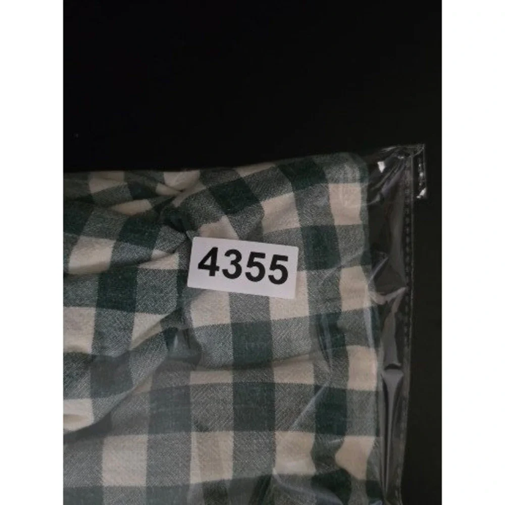 J. Crew Homespun‎ Gingham Button Down Shirt Mens XL Slim Fit Green White Plaid